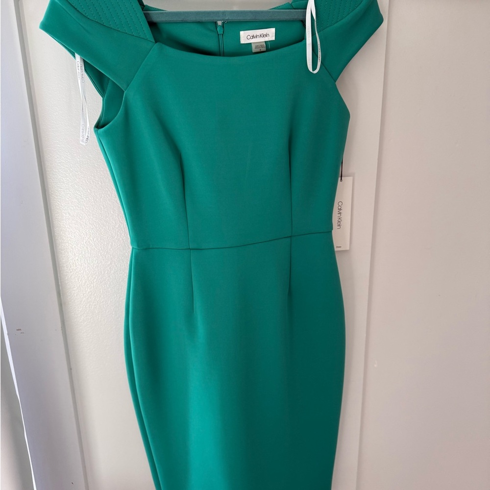 Calvin Klein Women's Green Dress